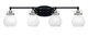 Toltec Lighting - 1934-MBBN-4101 - Four Light Bath Bar - Easton - Matte Black & Brushed Nickel