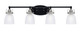 Toltec Lighting - 1934-MBBN-500 - Four Light Bath Bar - Easton - Matte Black & Brushed Nickel