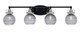 Toltec Lighting - 1934-MBBN-5112 - Four Light Bath Bar - Easton - Matte Black & Brushed Nickel
