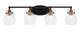 Toltec Lighting - 1934-MBBR-4100 - Four Light Bath Bar - Easton - Matte Black & Brass