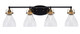 Toltec Lighting - 1934-MBBR-4760 - Four Light Bath Bar - Easton - Matte Black & Brass