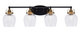 Toltec Lighting - 1934-MBBR-4810 - Four Light Bath Bar - Easton - Matte Black & Brass