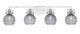 Toltec Lighting - 1934-WHBN-5112 - Four Light Bath Bar - Easton - White & Brushed Nickel
