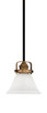 Toltec Lighting - 1941-MBBR-311 - One Light Mini Pendant - Easton - Matte Black & Brass