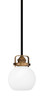 Toltec Lighting - 1941-MBBR-4101 - One Light Mini Pendant - Easton - Matte Black & Brass