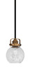 Toltec Lighting - 1941-MBBR-4102 - One Light Mini Pendant - Easton - Matte Black & Brass