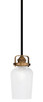 Toltec Lighting - 1941-MBBR-4250 - One Light Mini Pendant - Easton - Matte Black & Brass
