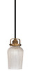 Toltec Lighting - 1941-MBBR-4253 - One Light Mini Pendant - Easton - Matte Black & Brass