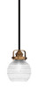 Toltec Lighting - 1941-MBBR-5110 - One Light Mini Pendant - Easton - Matte Black & Brass