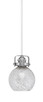 Toltec Lighting - 1941-WHBN-4102 - One Light Mini Pendant - Easton - White & Brushed Nickel