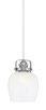 Toltec Lighting - 1941-WHBN-4811 - One Light Mini Pendant - Easton - White & Brushed Nickel