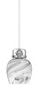 Toltec Lighting - 1941-WHBN-4819 - One Light Mini Pendant - Easton - White & Brushed Nickel