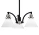 Toltec Lighting - 1943-MBBN-312 - Three Light Chandelier - Easton - Matte Black & Brushed Nickel