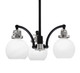Toltec Lighting - 1943-MBBN-4101 - Three Light Chandelier - Easton - Matte Black & Brushed Nickel