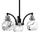 Toltec Lighting - 1943-MBBN-4109 - Three Light Chandelier - Easton - Matte Black & Brushed Nickel