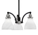 Toltec Lighting - 1943-MBBN-4761 - Three Light Chandelier - Easton - Matte Black & Brushed Nickel