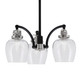 Toltec Lighting - 1943-MBBN-4810 - Three Light Chandelier - Easton - Matte Black & Brushed Nickel