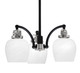 Toltec Lighting - 1943-MBBN-4811 - Three Light Chandelier - Easton - Matte Black & Brushed Nickel