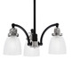 Toltec Lighting - 1943-MBBN-500 - Three Light Chandelier - Easton - Matte Black & Brushed Nickel
