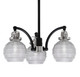 Toltec Lighting - 1943-MBBN-5110 - Three Light Chandelier - Easton - Matte Black & Brushed Nickel