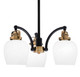 Toltec Lighting - 1943-MBBR-4811 - Three Light Chandelier - Easton - Matte Black & Brass