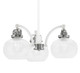Toltec Lighting - 1943-WHBN-202 - Three Light Chandelier - Easton - White & Brushed Nickel