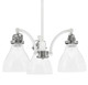 Toltec Lighting - 1943-WHBN-4760 - Three Light Chandelier - Easton - White & Brushed Nickel