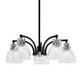 Toltec Lighting - 1945-MBBN-4110 - Five Light Chandelier - Easton - Matte Black & Brushed Nickel