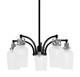 Toltec Lighting - 1945-MBBN-4250 - Five Light Chandelier - Easton - Matte Black & Brushed Nickel