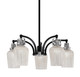 Toltec Lighting - 1945-MBBN-4253 - Five Light Chandelier - Easton - Matte Black & Brushed Nickel