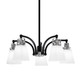 Toltec Lighting - 1945-MBBN-460 - Five Light Chandelier - Easton - Matte Black & Brushed Nickel