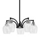 Toltec Lighting - 1945-MBBN-4810 - Five Light Chandelier - Easton - Matte Black & Brushed Nickel