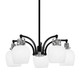 Toltec Lighting - 1945-MBBN-4811 - Five Light Chandelier - Easton - Matte Black & Brushed Nickel
