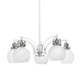 Toltec Lighting - 1945-WHBN-4101 - Five Light Chandelier - Easton - White & Brushed Nickel