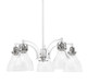 Toltec Lighting - 1945-WHBN-4760 - Five Light Chandelier - Easton - White & Brushed Nickel