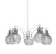 Toltec Lighting - 1945-WHBN-5110 - Five Light Chandelier - Easton - White & Brushed Nickel