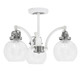 Toltec Lighting - 1947-WHBN-4100 - Three Light Semi-Flush Mount - Easton - White & Brushed Nickel