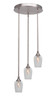Toltec Lighting - 2143-BN-210 - Three Light Cluster Pendalier - Empire - Brushed Nickel