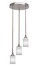 Toltec Lighting - 2143-BN-3001 - Three Light Cluster Pendalier - Empire - Brushed Nickel