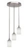 Toltec Lighting - 2143-BN-310 - Three Light Cluster Pendalier - Empire - Brushed Nickel