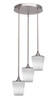 Toltec Lighting - 2143-BN-4031 - Three Light Cluster Pendalier - Empire - Brushed Nickel