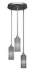 Toltec Lighting - 2143-BN-4092 - Three Light Mini Pendant - Empire - Brushed Nickel