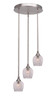 Toltec Lighting - 2143-BN-4812 - Three Light Cluster Pendalier - Empire - Brushed Nickel