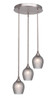 Toltec Lighting - 2143-BN-4902 - Three Light Cluster Pendalier - Empire - Brushed Nickel