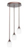 Toltec Lighting - 2143-BRZ-4021 - Three Light Cluster Pendalier - Empire - Bronze