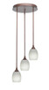 Toltec Lighting - 2143-BRZ-615 - Three Light Cluster Pendalier - Empire - Bronze