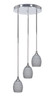 Toltec Lighting - 2143-CH-4022 - Three Light Cluster Pendalier - Empire - Chrome