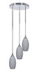 Toltec Lighting - 2143-CH-4042 - Three Light Cluster Pendalier - Empire - Chrome