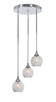 Toltec Lighting - 2143-CH-4102 - Three Light Cluster Pendalier - Empire - Chrome