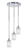 Toltec Lighting - 2143-CH-531 - Three Light Cluster Pendalier - Empire - Chrome